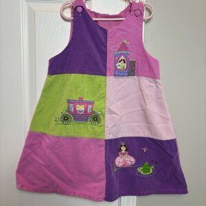 Patchwork corded princess dress sleeveless 6X applique